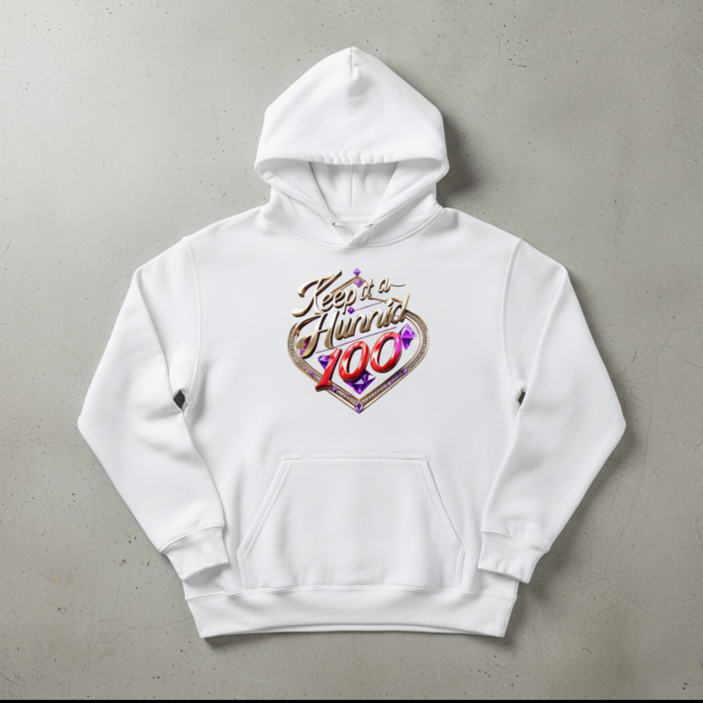 GIVINCHI - Keep It A Hunnid Hoodie (White)